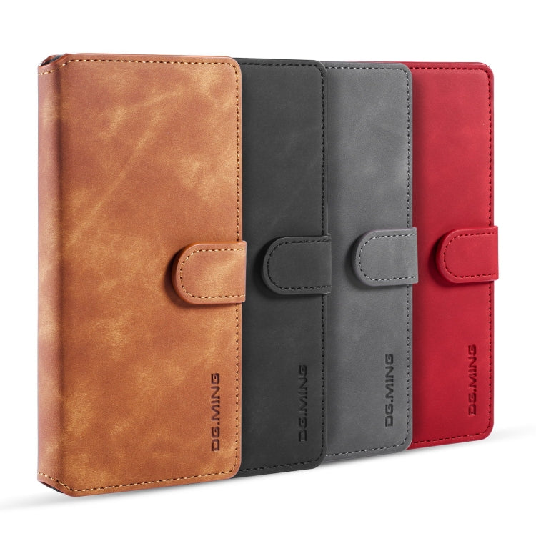 For Huawei Mate 30 Pro DG.MING Retro Oil Side Horizontal Flip Case with Holder & Card Slots & Wallet