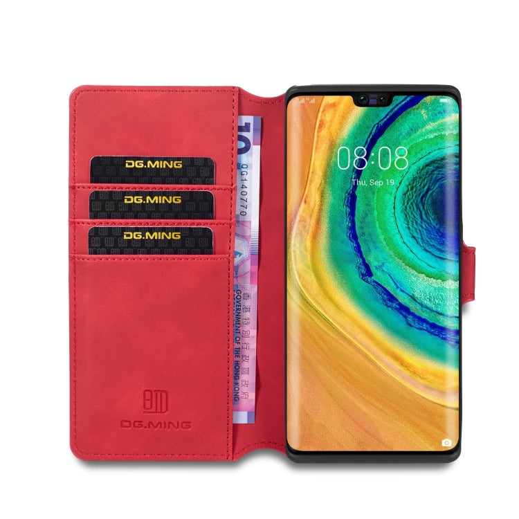 For Huawei Mate 30 Pro DG.MING Retro Oil Side Horizontal Flip Case with Holder & Card Slots & Wallet