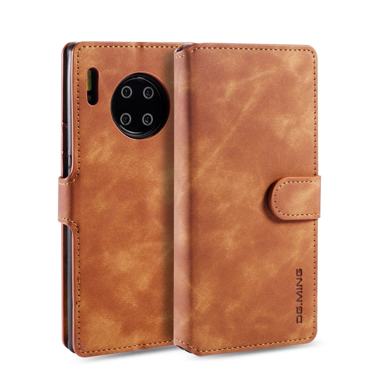 For Huawei Mate 30 Pro DG.MING Retro Oil Side Horizontal Flip Case with Holder & Card Slots & Wallet