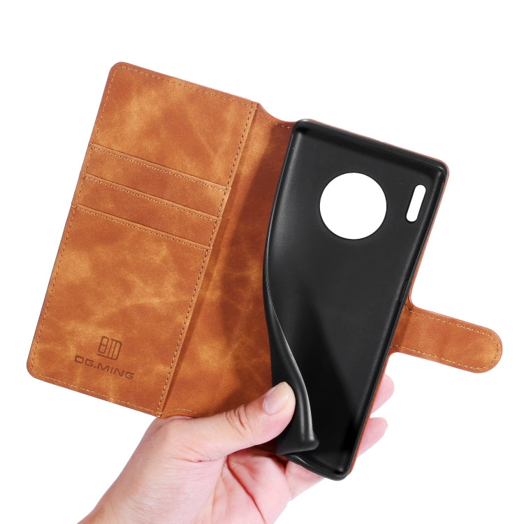 For Huawei Mate 30 Pro DG.MING Retro Oil Side Horizontal Flip Case with Holder & Card Slots & Wallet