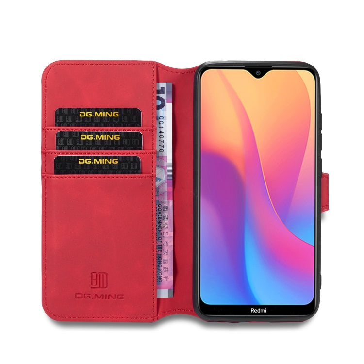 For Xiaomi Redmi 8A DG.MING Retro Oil Side Horizontal Flip Case with Holder & Card Slots & Wallet