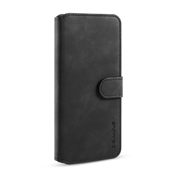 For OnePlus 7T DG.MING Retro Oil Side Horizontal Flip Case with Holder & Card Slots & Wallet