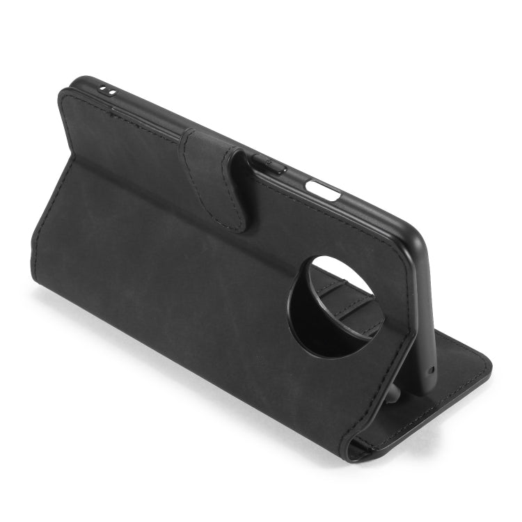 For OnePlus 7T DG.MING Retro Oil Side Horizontal Flip Case with Holder & Card Slots & Wallet