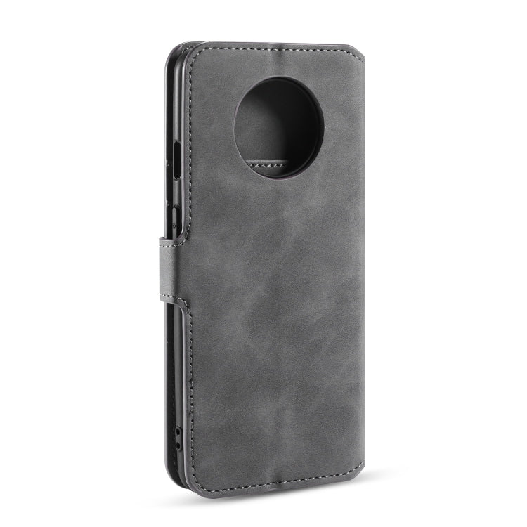 For OnePlus 7T DG.MING Retro Oil Side Horizontal Flip Case with Holder & Card Slots & Wallet