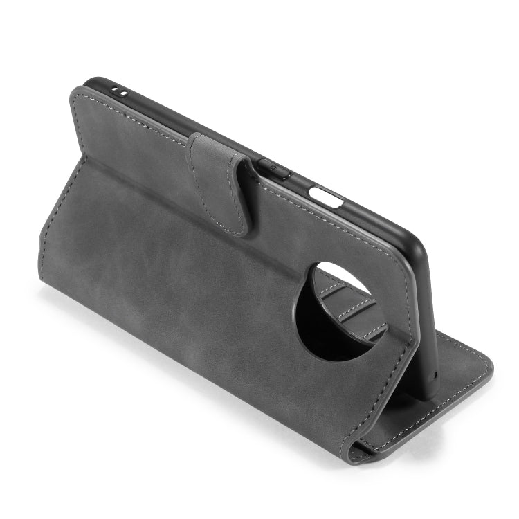 For OnePlus 7T DG.MING Retro Oil Side Horizontal Flip Case with Holder & Card Slots & Wallet
