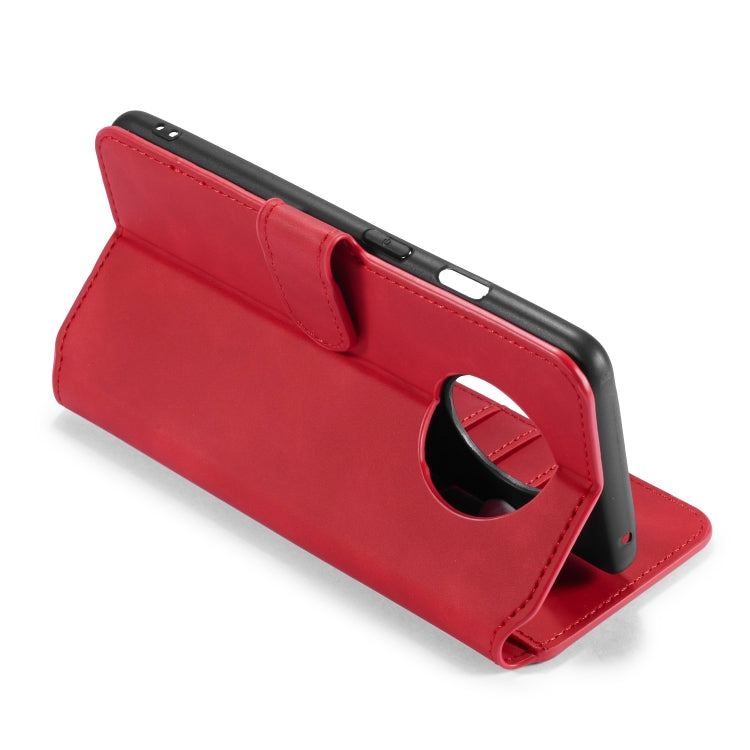 For OnePlus 7T DG.MING Retro Oil Side Horizontal Flip Case with Holder & Card Slots & Wallet