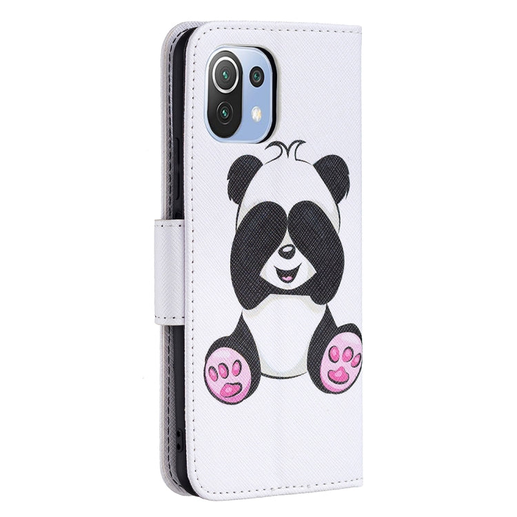 For Xiaomi Mi 11 Lite Colored Drawing Pattern Horizontal Flip Leather Case with Holder & Card Slots & Wallet