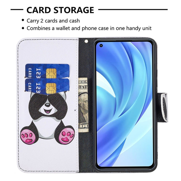 For Xiaomi Mi 11 Lite Colored Drawing Pattern Horizontal Flip Leather Case with Holder & Card Slots & Wallet