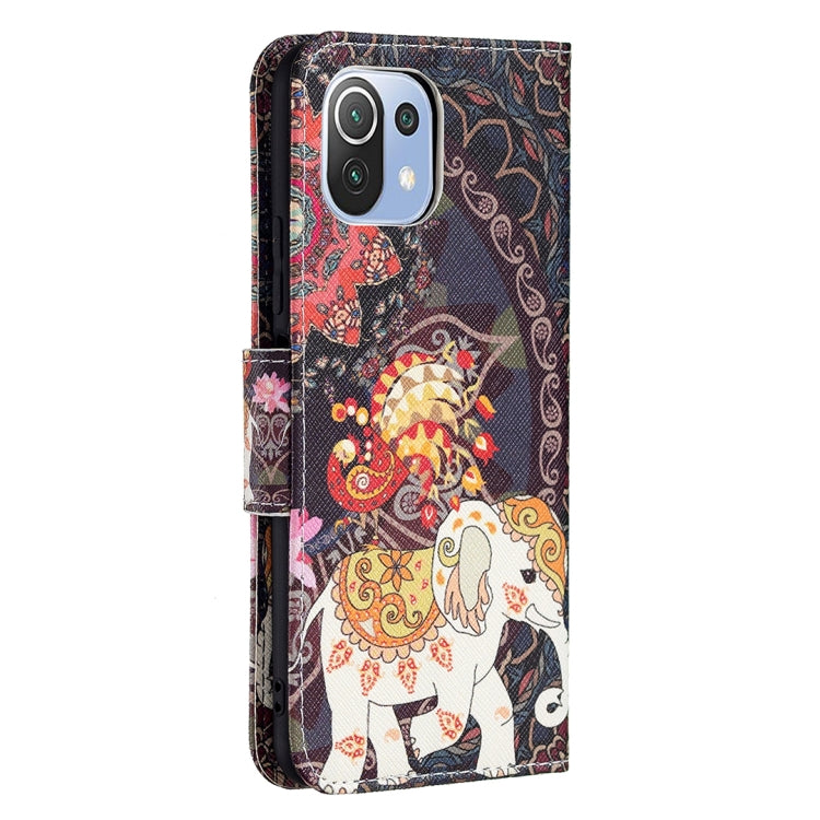 For Xiaomi Mi 11 Lite Colored Drawing Pattern Horizontal Flip Leather Case with Holder & Card Slots & Wallet