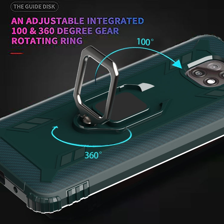 For Motorola Moto G Power 5G 2021 Carbon Fiber Protective Case with 360 Degree Rotating Ring Holder