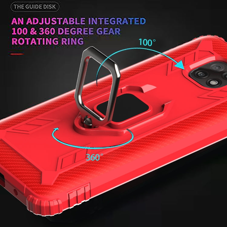 For Motorola Moto G Power 5G 2021 Carbon Fiber Protective Case with 360 Degree Rotating Ring Holder