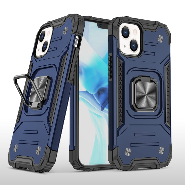 For iPhone 13 Pro Magnetic Armor Shockproof TPU + PC Case with Metal Ring Holder