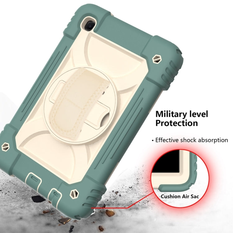 For Samsung Galaxy A7 Lite 8.7 2021 T220 / T225 Shockproof PC + Silicone Combination Case with Holder & Hand Strap & Shoulder Strap