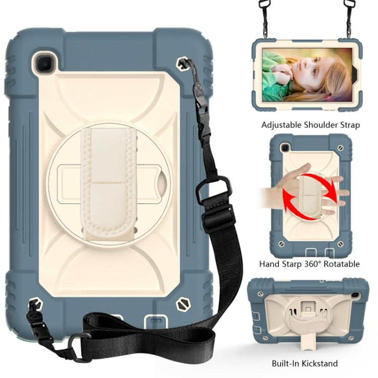 For Samsung Galaxy A7 Lite 8.7 2021 T220 / T225 Shockproof PC + Silicone Combination Case with Holder & Hand Strap & Shoulder Strap