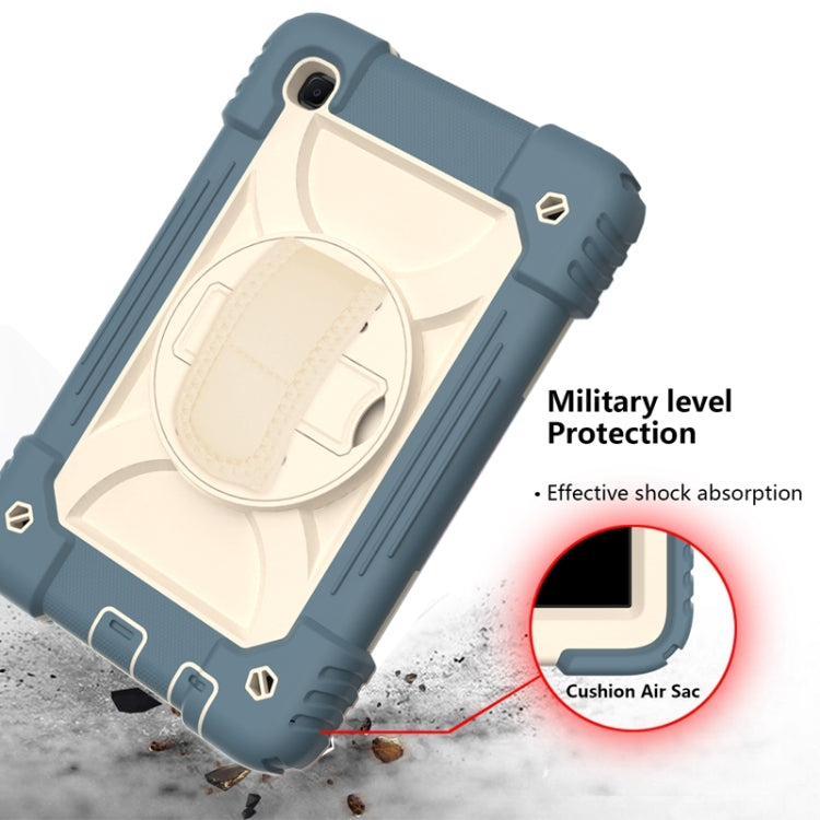 For Samsung Galaxy A7 Lite 8.7 2021 T220 / T225 Shockproof PC + Silicone Combination Case with Holder & Hand Strap & Shoulder Strap