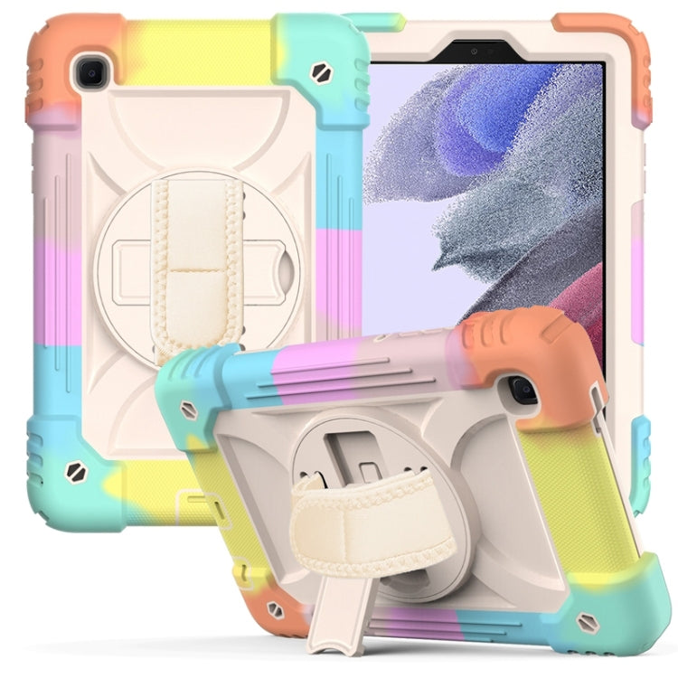 For Samsung Galaxy A7 Lite 8.7 2021 T220 / T225 Shockproof PC + Silicone Combination Case with Holder & Hand Strap & Shoulder Strap