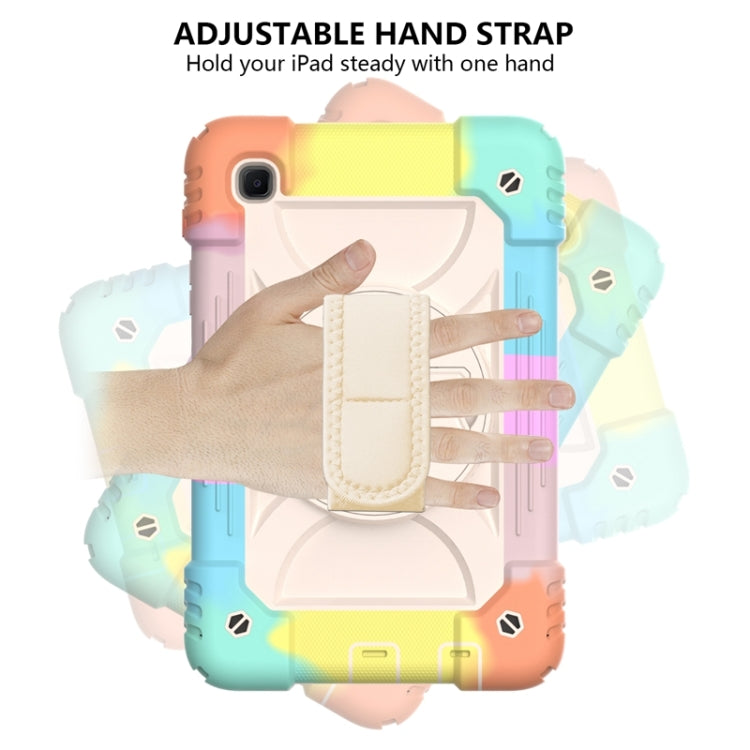 For Samsung Galaxy A7 Lite 8.7 2021 T220 / T225 Shockproof PC + Silicone Combination Case with Holder & Hand Strap & Shoulder Strap