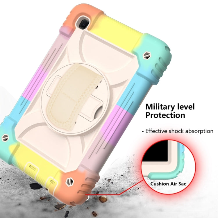 For Samsung Galaxy A7 Lite 8.7 2021 T220 / T225 Shockproof PC + Silicone Combination Case with Holder & Hand Strap & Shoulder Strap