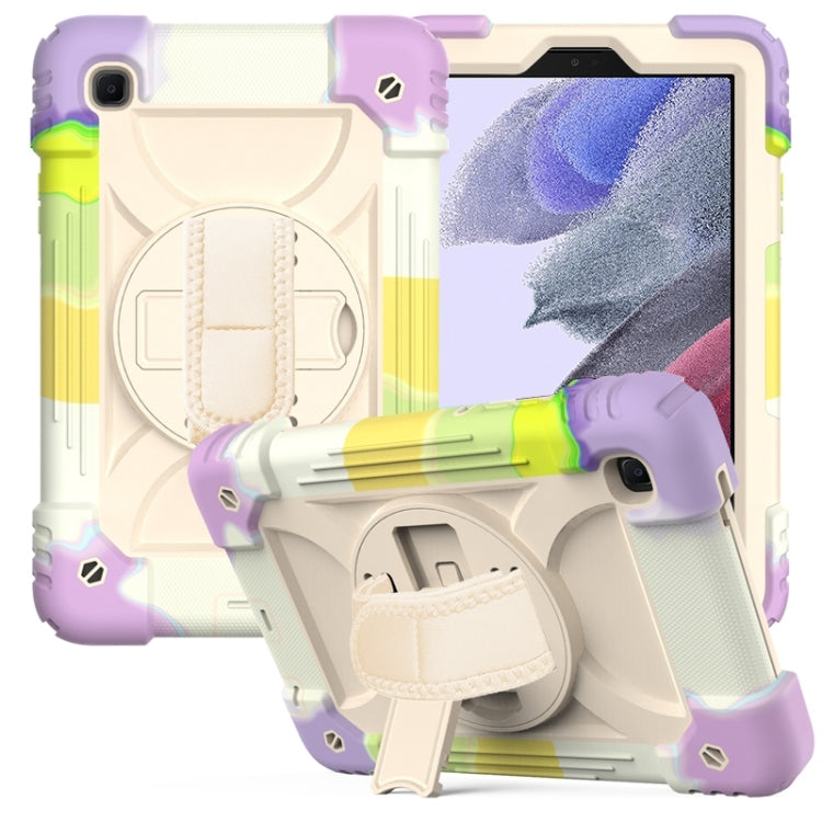 For Samsung Galaxy A7 Lite 8.7 2021 T220 / T225 Shockproof PC + Silicone Combination Case with Holder & Hand Strap & Shoulder Strap
