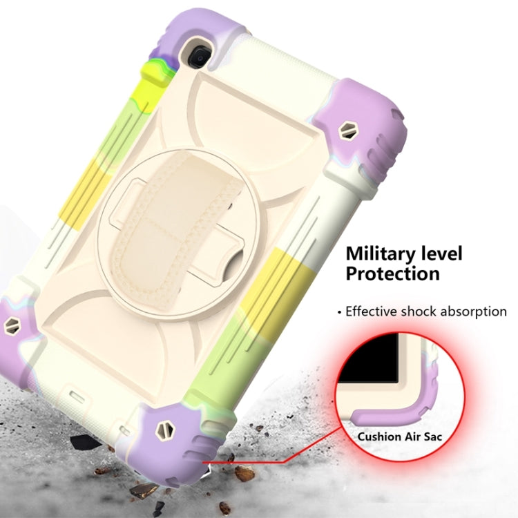 For Samsung Galaxy A7 Lite 8.7 2021 T220 / T225 Shockproof PC + Silicone Combination Case with Holder & Hand Strap & Shoulder Strap