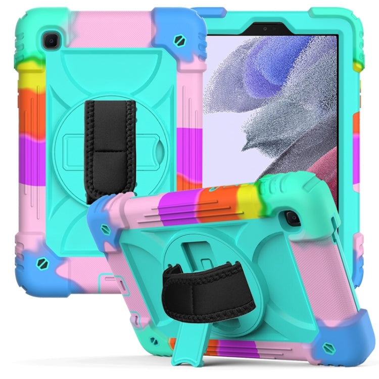 For Samsung Galaxy A7 Lite 8.7 2021 T220 / T225 Shockproof PC + Silicone Combination Case with Holder & Hand Strap & Shoulder Strap