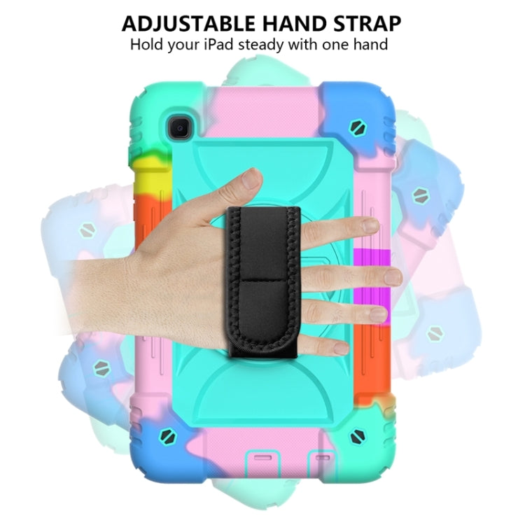 For Samsung Galaxy A7 Lite 8.7 2021 T220 / T225 Shockproof PC + Silicone Combination Case with Holder & Hand Strap & Shoulder Strap