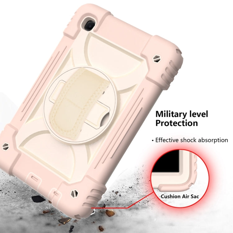 For Samsung Galaxy A7 Lite 8.7 2021 T220 / T225 Shockproof PC + Silicone Combination Case with Holder & Hand Strap & Shoulder Strap