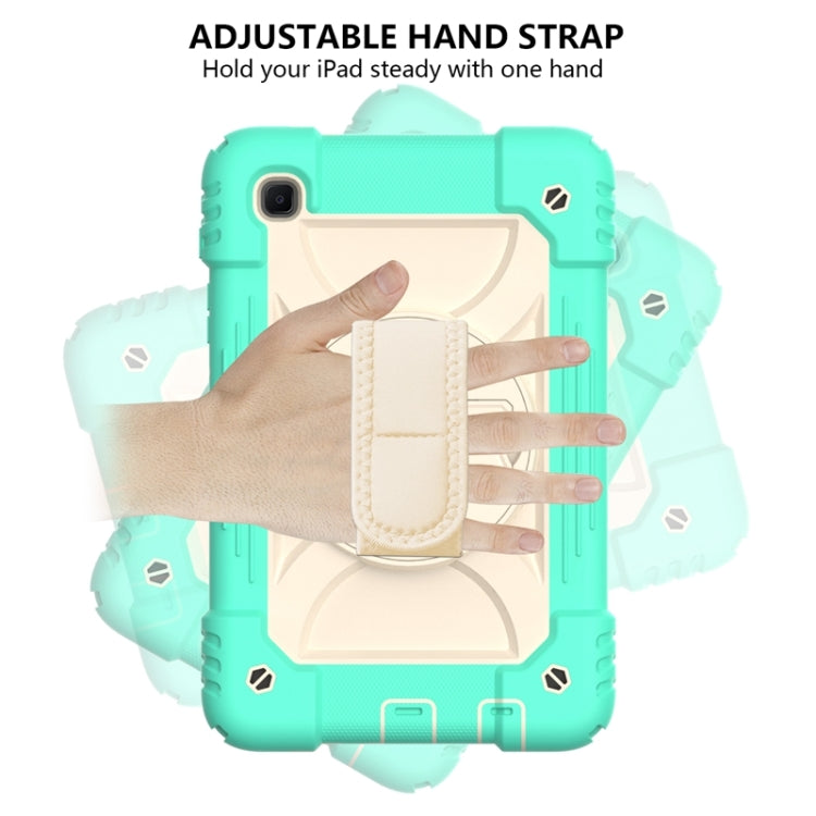 For Samsung Galaxy A7 Lite 8.7 2021 T220 / T225 Shockproof PC + Silicone Combination Case with Holder & Hand Strap & Shoulder Strap