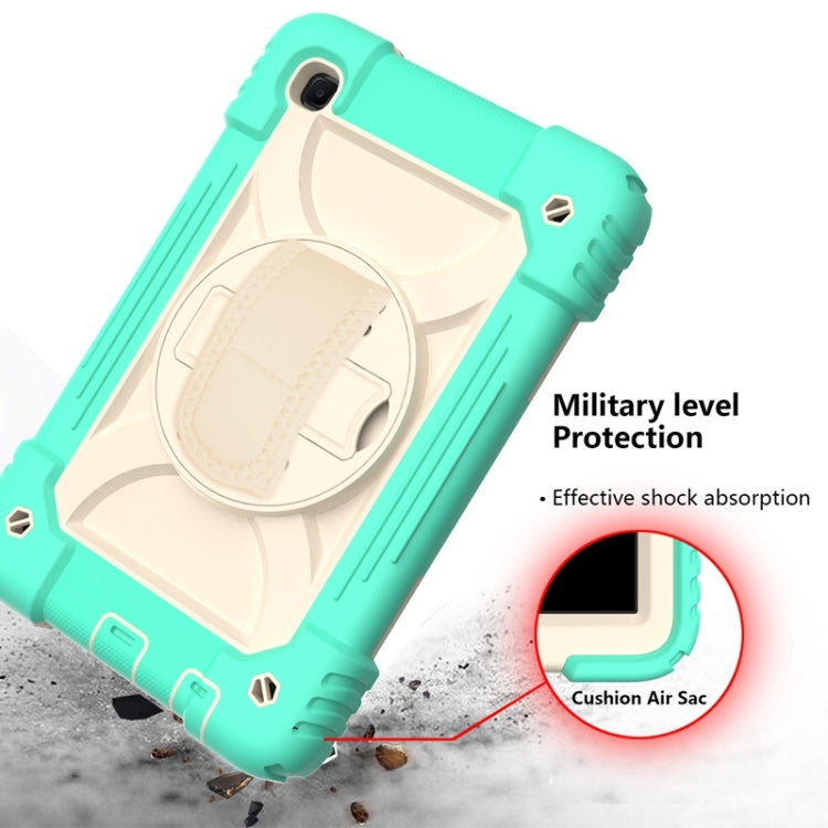 For Samsung Galaxy A7 Lite 8.7 2021 T220 / T225 Shockproof PC + Silicone Combination Case with Holder & Hand Strap & Shoulder Strap