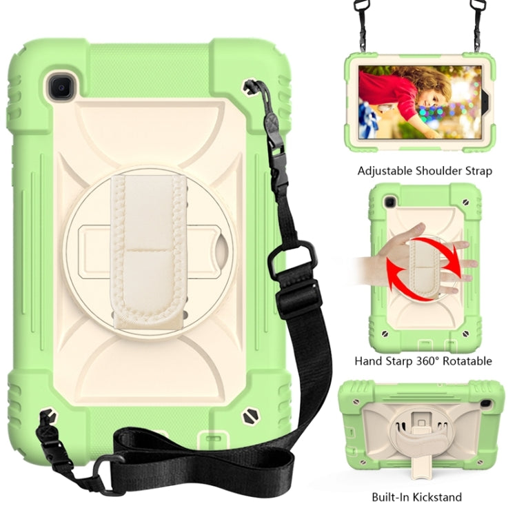 For Samsung Galaxy A7 Lite 8.7 2021 T220 / T225 Shockproof PC + Silicone Combination Case with Holder & Hand Strap & Shoulder Strap