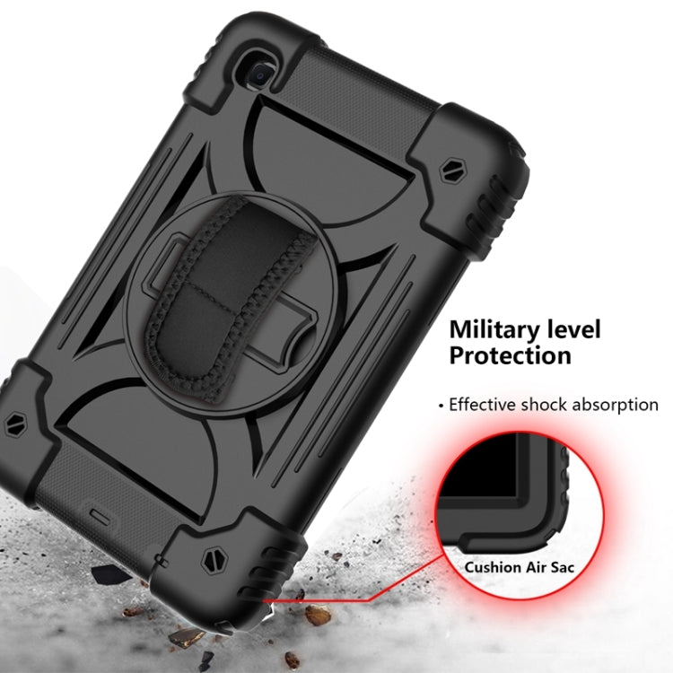 For Samsung Galaxy A7 Lite 8.7 2021 T220 / T225 Shockproof PC + Silicone Combination Case with Holder & Hand Strap & Shoulder Strap