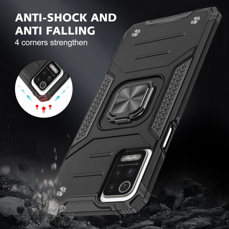 For LG K52 Magnetic Armor Shockproof TPU + PC Case with Metal Ring Holder