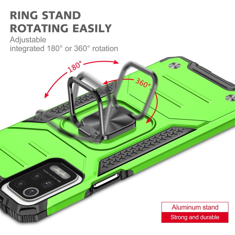 For LG K52 Magnetic Armor Shockproof TPU + PC Case with Metal Ring Holder