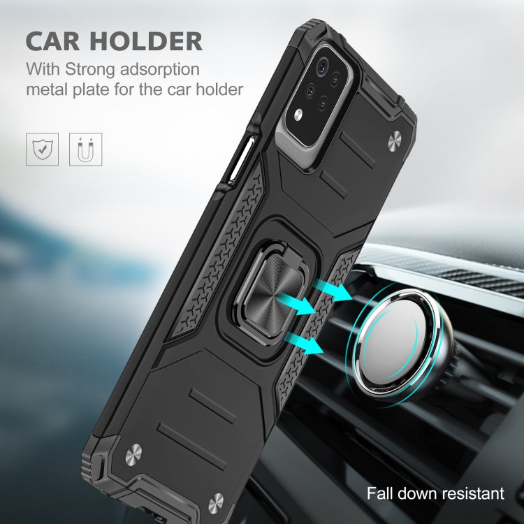 For LG K53 Magnetic Armor Shockproof TPU + PC Case with Metal Ring Holder