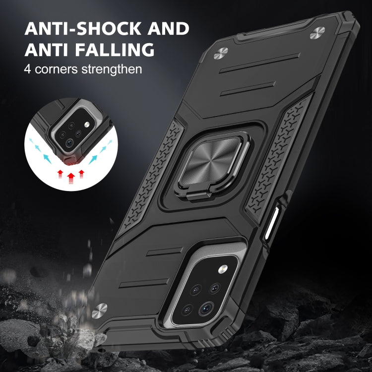 For LG K53 Magnetic Armor Shockproof TPU + PC Case with Metal Ring Holder