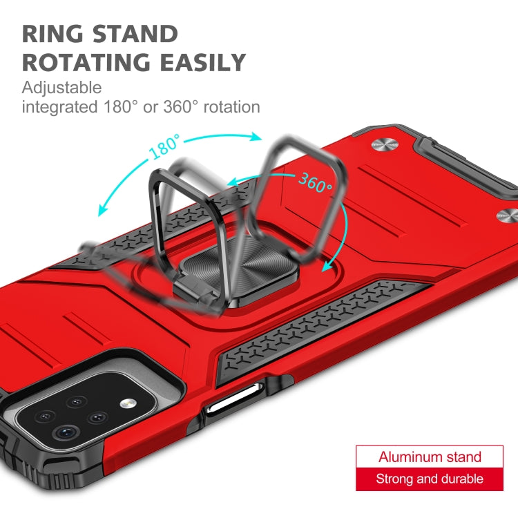 For LG K53 Magnetic Armor Shockproof TPU + PC Case with Metal Ring Holder