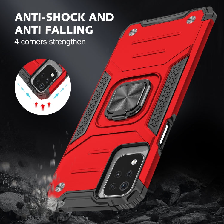 For LG K53 Magnetic Armor Shockproof TPU + PC Case with Metal Ring Holder