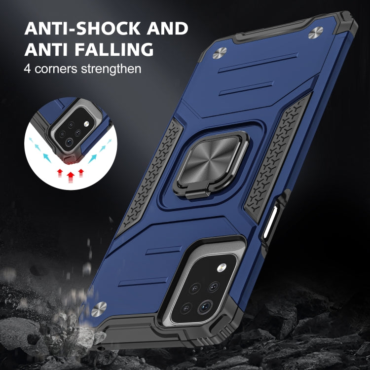 For LG K53 Magnetic Armor Shockproof TPU + PC Case with Metal Ring Holder