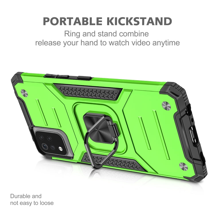 For LG K53 Magnetic Armor Shockproof TPU + PC Case with Metal Ring Holder