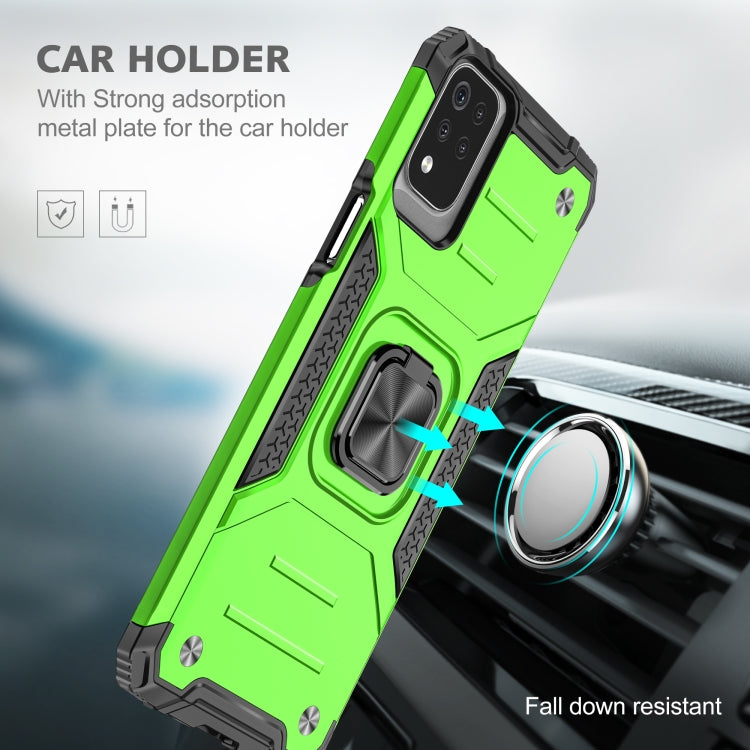 For LG K53 Magnetic Armor Shockproof TPU + PC Case with Metal Ring Holder