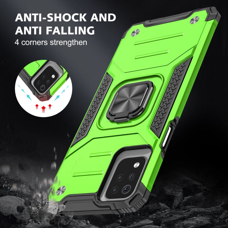 For LG K53 Magnetic Armor Shockproof TPU + PC Case with Metal Ring Holder