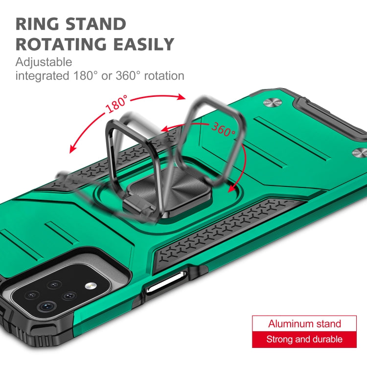 For LG K53 Magnetic Armor Shockproof TPU + PC Case with Metal Ring Holder