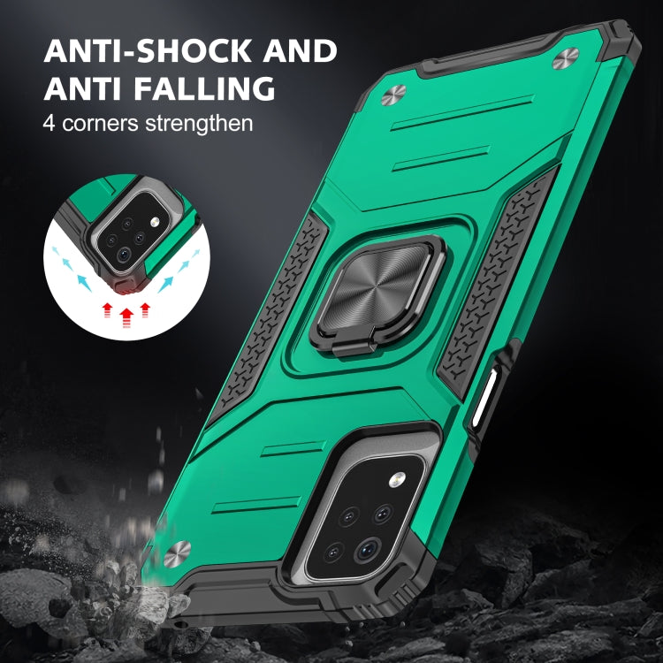 For LG K53 Magnetic Armor Shockproof TPU + PC Case with Metal Ring Holder