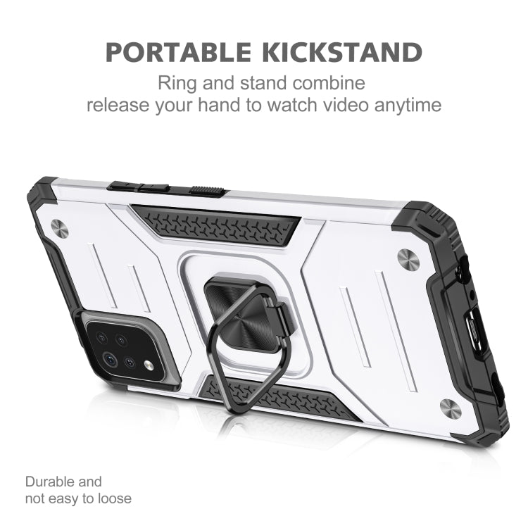 For LG K53 Magnetic Armor Shockproof TPU + PC Case with Metal Ring Holder