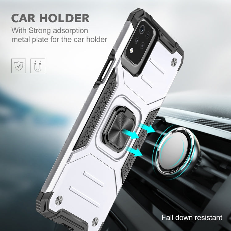 For LG K53 Magnetic Armor Shockproof TPU + PC Case with Metal Ring Holder