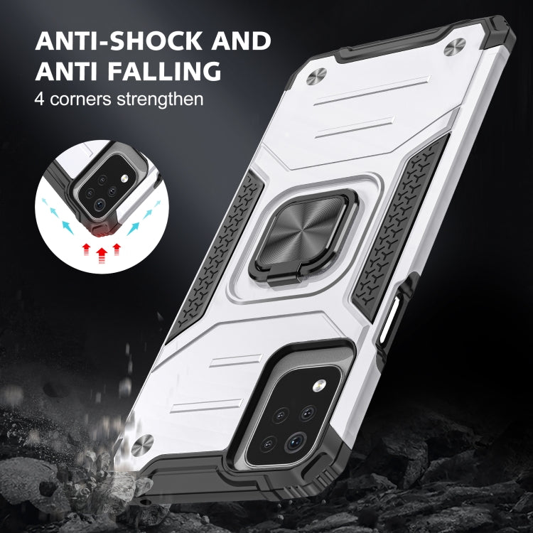 For LG K53 Magnetic Armor Shockproof TPU + PC Case with Metal Ring Holder