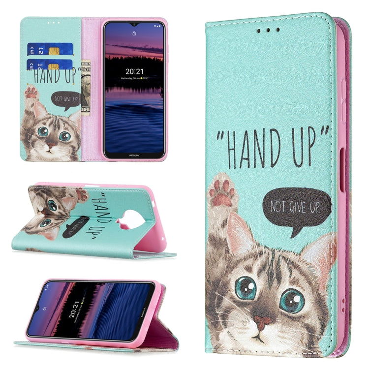 For Nokia X10 / X20 Colored Drawing Pattern Invisible Magnetic Horizontal Flip PU Leather Case with Holder & Card Slots & Wallet
