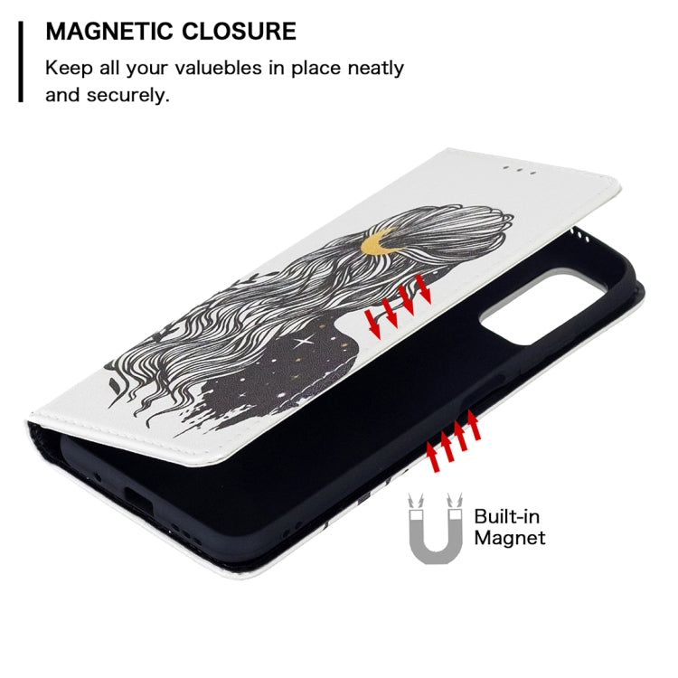 For Xiaomi Poco M3 Pro / Redmi Note 10 5G Colored Drawing Pattern Invisible Magnetic Horizontal Flip PU Leather Case with Holder & Card Slots & Wallet