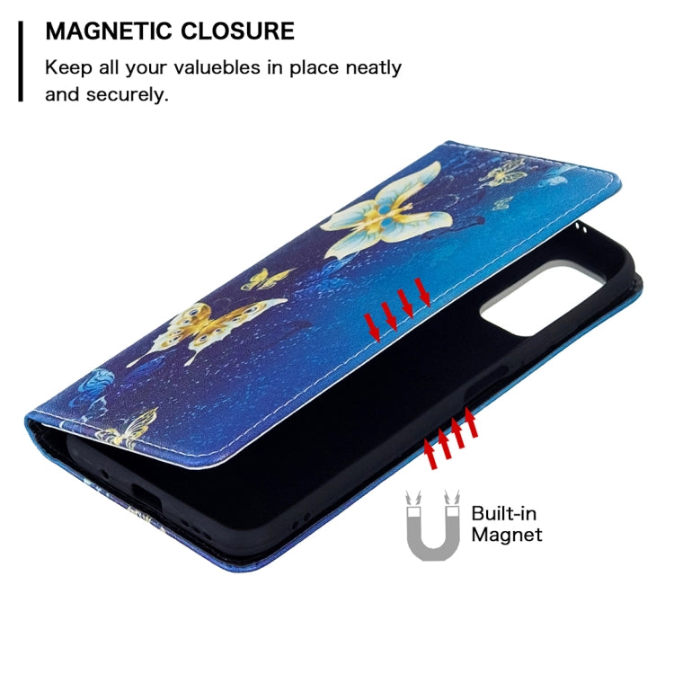 For Xiaomi Poco M3 Pro / Redmi Note 10 5G Colored Drawing Pattern Invisible Magnetic Horizontal Flip PU Leather Case with Holder & Card Slots & Wallet