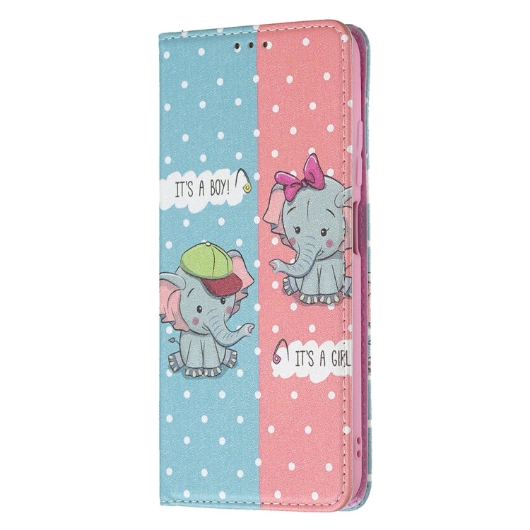 For Xiaomi Poco M3 Pro / Redmi Note 10 5G Colored Drawing Pattern Invisible Magnetic Horizontal Flip PU Leather Case with Holder & Card Slots & Wallet